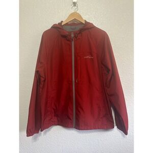 Eddie Bauer Mens Hooded Windbreaker Jacket Full Zip Lightweight L